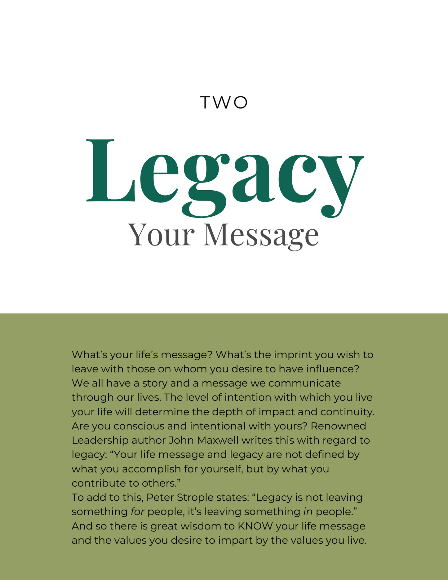 Who Are the Builders in Legacy?